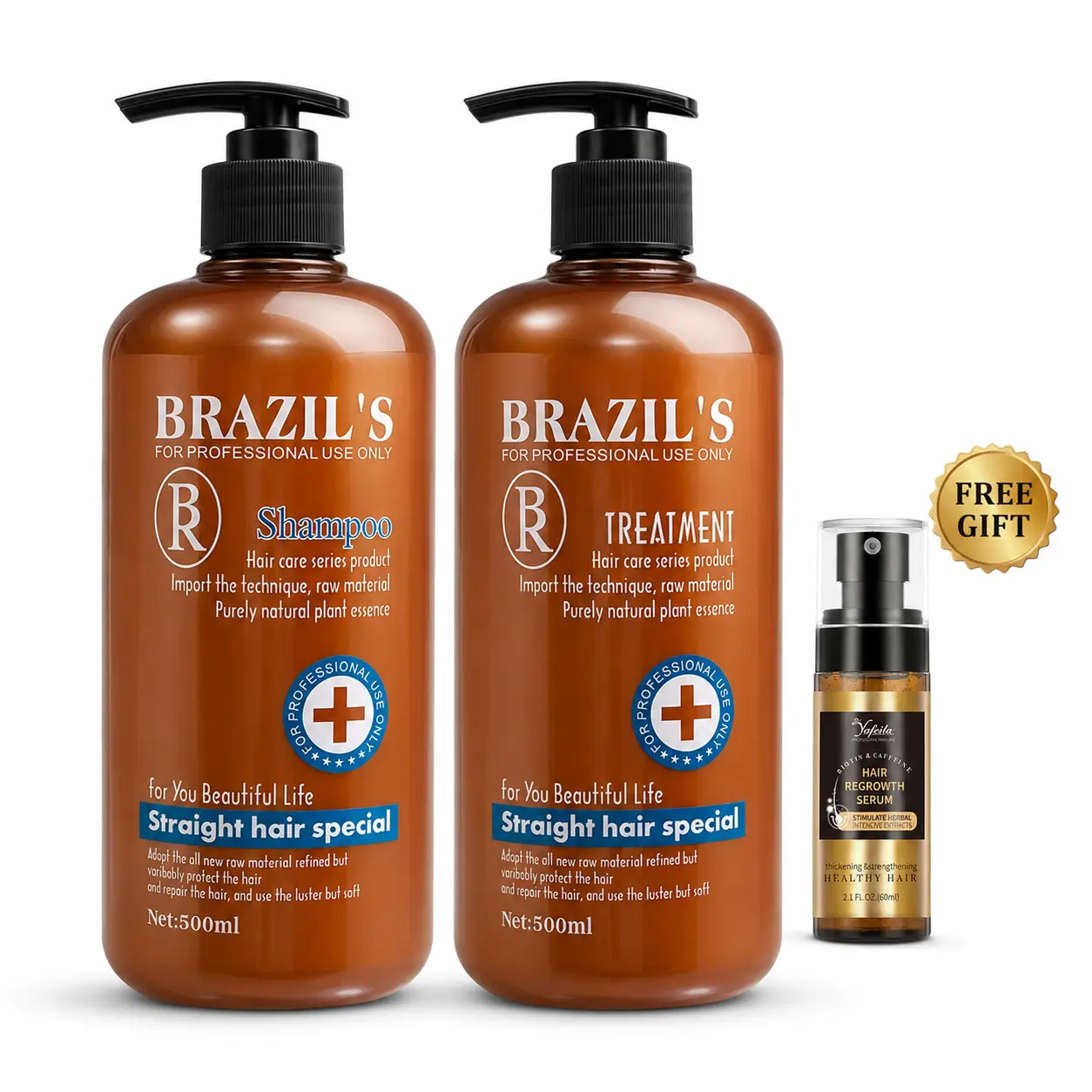 Set profesional cu keratină braziliană Brazil’s și ulei de argan cadou