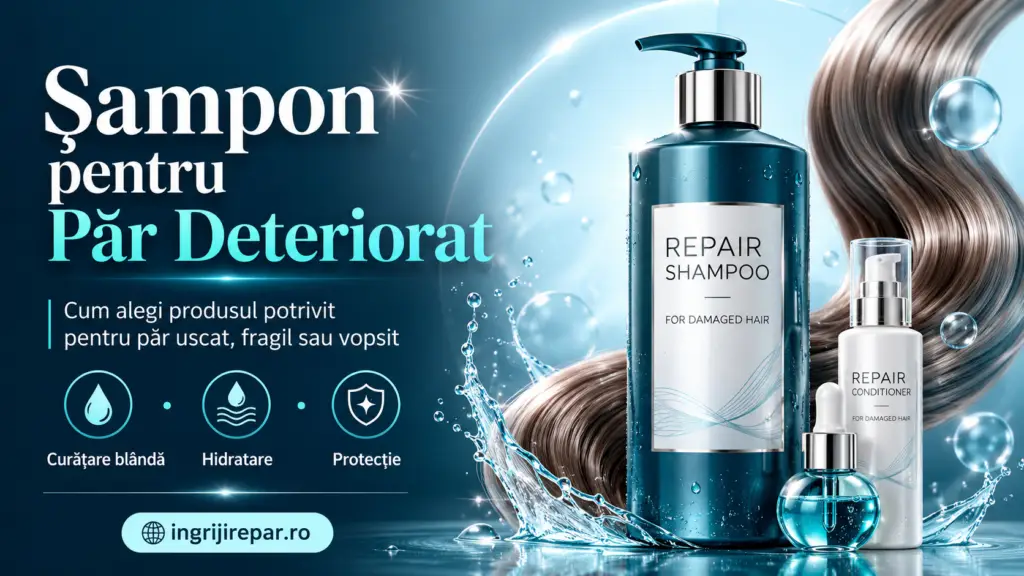 șampon pentru păr deteriorat uscat fragil sau vopsit